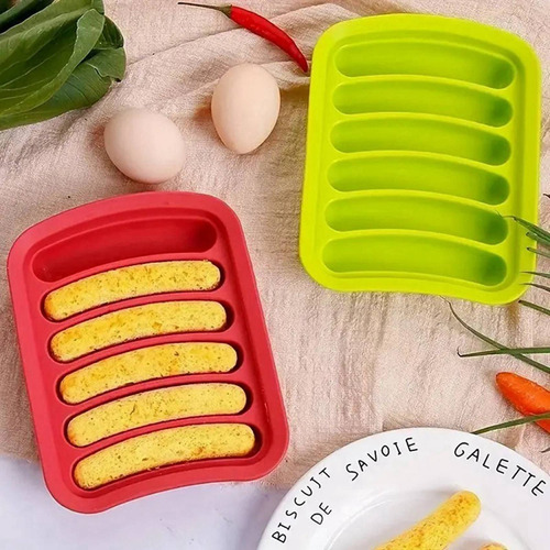 4 Moldes Para Hacer Salchichas, Silicona, Jamón