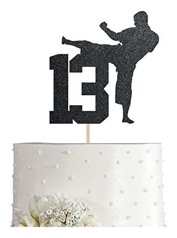 Karate 13 Cake Topper, 13 Cumpleaños Taekwondo 48p8d