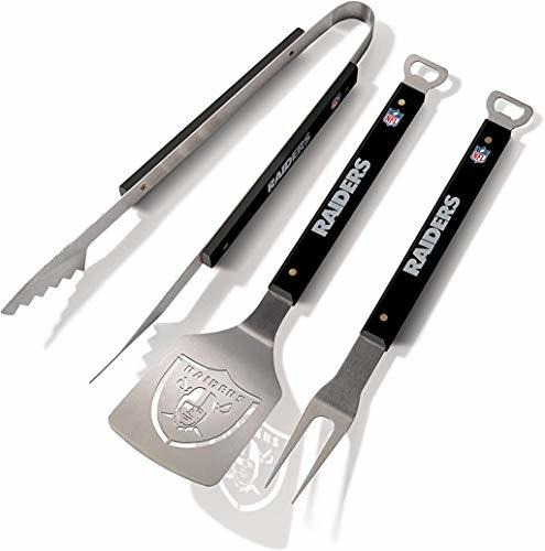 Conjunto De Barbacoa Nfl Oakland Raiders Spirit Series 3 Pie