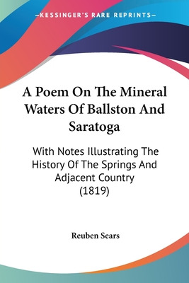 Libro A Poem On The Mineral Waters Of Ballston And Sarato...