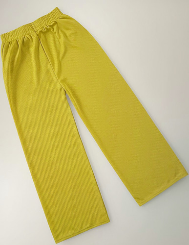 Pantalón Casual Tela Canalé Ancho Para Mujer
