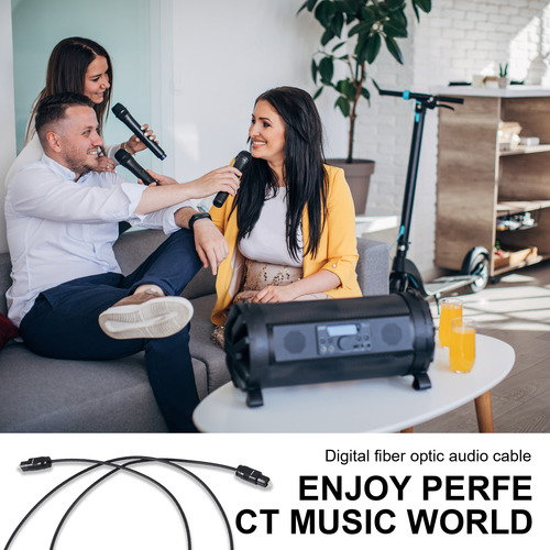 Audio De Fibra Óptica Digital Toslink Spdif De 3 Pies Y 1,1