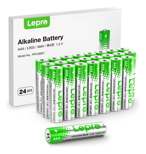 Lepro Paquete De 24 Baterias Aaa Alcalinas Triple A De 1200