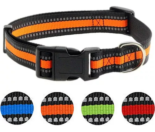 Collar Mascota Perro Ajustable Reflectivo Resistente 