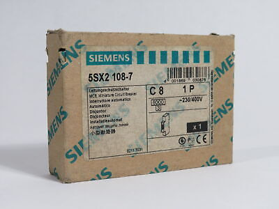 Siemens 5sx2108-7 Miniature Circuit Breaker 8a 230/400v  Oaf