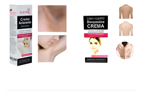 Kit Crema Aclarante Axilas + Crema Blanqueadora Cuerpo