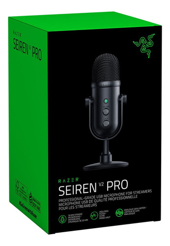 Microfono Gamer Razer Seiren V2 Pro Usb Black