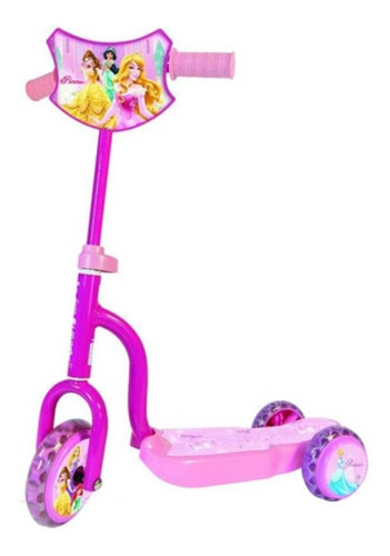 Monopatín de pie Unibike Scooter 3 ruedas Princesas  rosa para 5 años