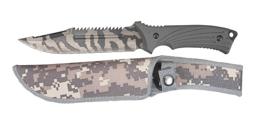 Cuchillo Tactico Monte Campismo Camuflaje Con Funda 9403