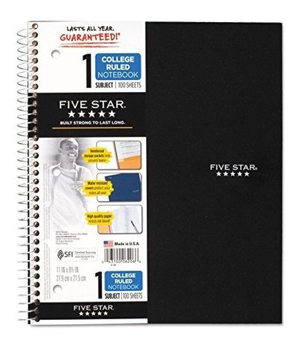 Cuaderno De Five Star, 1 materia, Con Rayas, 100 hojas, 11  