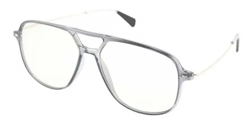Anteojo Lentes Marcos Vulk The Trial Transparente Gris Claro