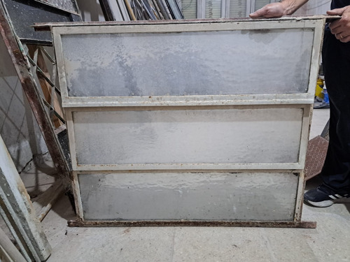 Ventana Basculante De Hierro Reforzada Gris Claro (Usado)