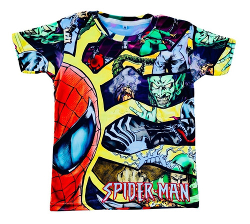 Playera Spiderman 3d Sublimada Full Print Niño Premium Nuevo