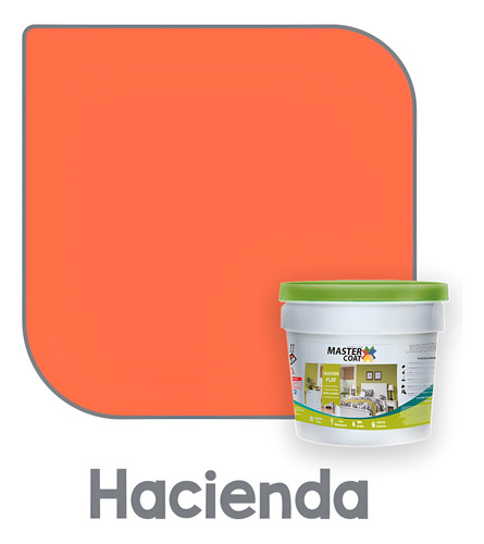 Pintura Vinílica Master Flat Int/exteror Master Coat 4l Naranja Hacienda Mate