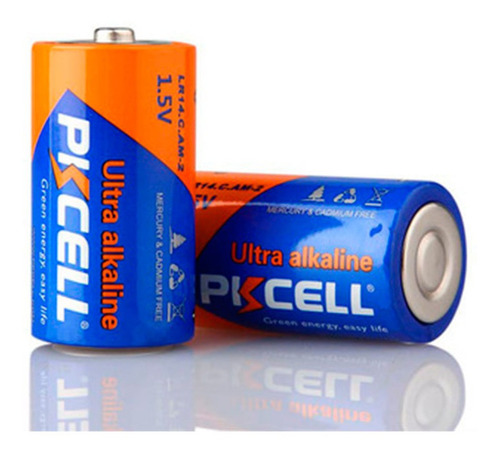 Bateria O Pila Ultra Alcalina C 1,5v 2pzs Pkcell