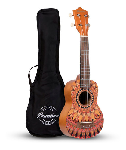 Ukulele Acústico Soprano Bamboo Bu-21 Mandala Summer