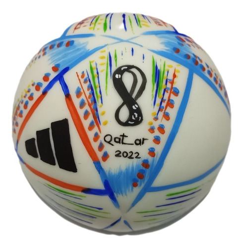 Pelota Qatar 2022. Media Esfera.p/torta, Porcelana Fría 13cm