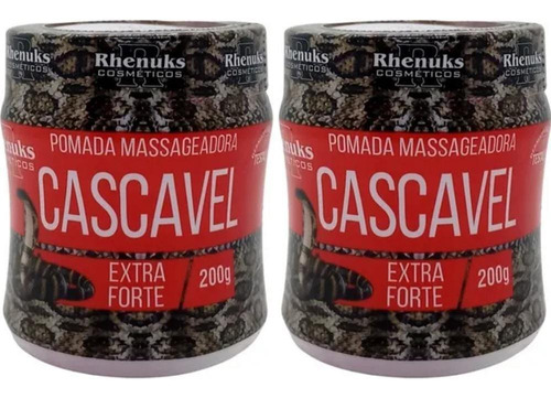 Kit 2 Pomada Massageadora Cascavel Extra Forte Para Pescoço