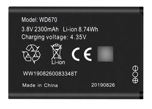 Bateria Pila Zte Wd670 Wi-pod 2300mah 3.8v Tienda Fisica