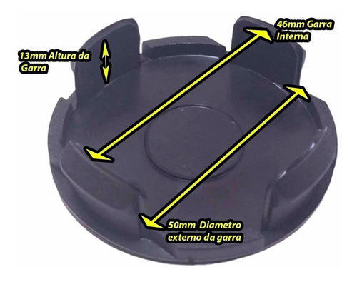 Kit 4 Calota Miolo Tampa Centro De Roda Ford Fiesta Focus