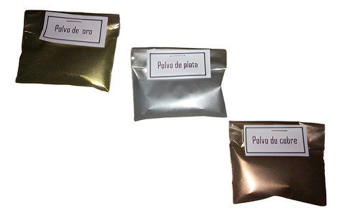 Polvos Metálicos Esotéricos Oro Plata Bronce 20 De Cada Uno.