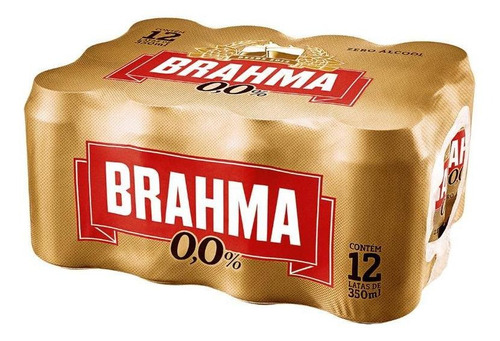 Pack cerveja chopp zero 350mL 12 unidades Brahma