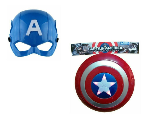 Escudo Y Mascara De Capitan America Combo