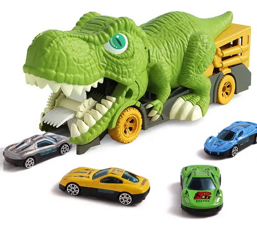 Dinosaurio Traga Carros Juguete Interactivo Niños Original 