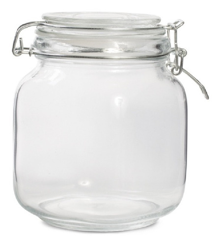 Frasco Hermético Vidrio 2x 1 Litro Frasco Almacenaje 1000ml