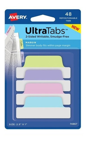 Ultra Tabs Pastel X 48 U ¡promo! Banderitas/adhesivos Avery®