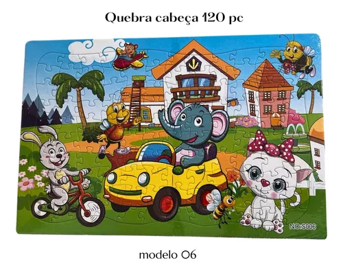 Quebra Cabeça Infantil Papel 120 Peças Educativo Toy Mix