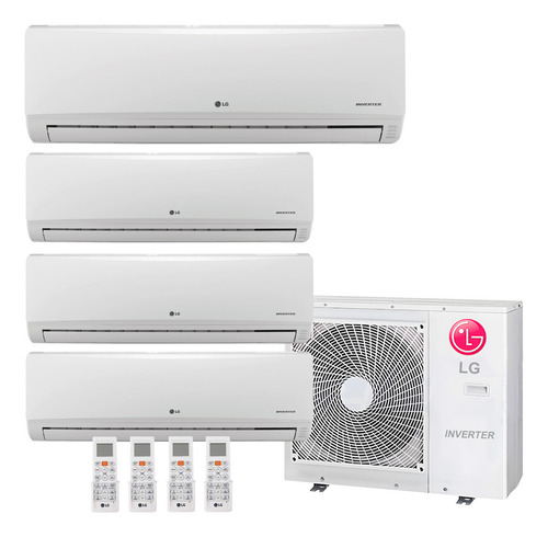 Aire Multisplit LG Inverter 1 X 2250 2 X 3000 1 X 4500 F/c Color Blanco