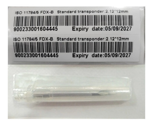 Kit 50 Microchip Rfid   Agulhado 2.12*12mm  C/ Aplicador