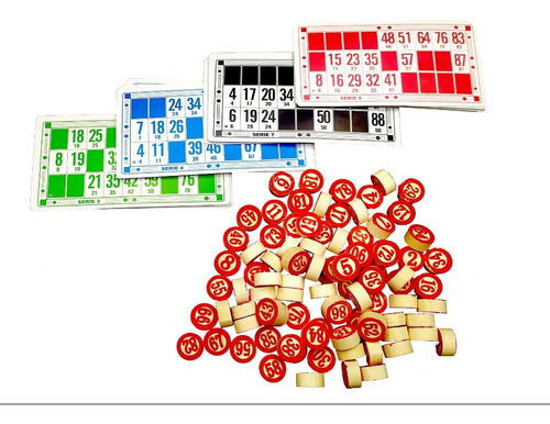 Juego De Mesa Lotería Bingo Claisco Numeros De Madera Tc