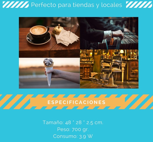 Imagen 4 de 4 de Anuncio Luminoso Led Frase Abierto Bajo Consumo Fotos Reales