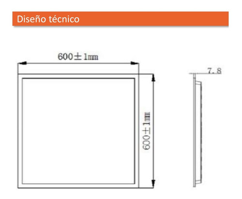 Imagen 3 de 5 de Panel Ledvance Cuadrado 60x60cm 36w Luz Fria