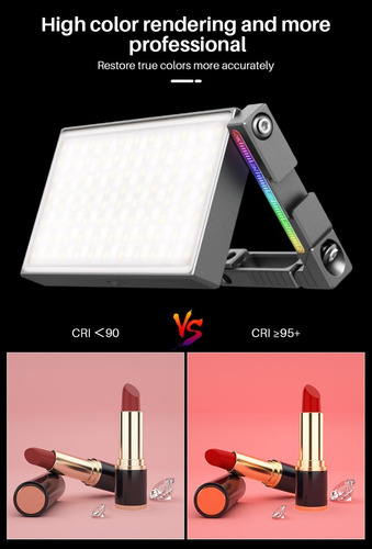 Imagen 2 de 10 de Iluminador Luz Led Rgb Vijim R70 Bateria 5000mah Brazo Magic