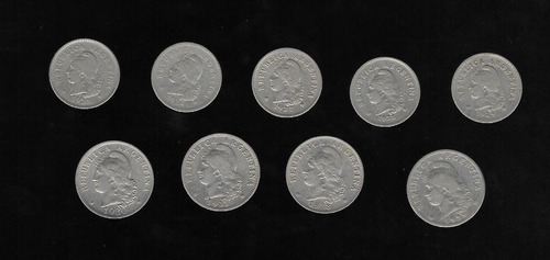 Ltc271. Lote 9 Monedas Diferentes Década Del '30.