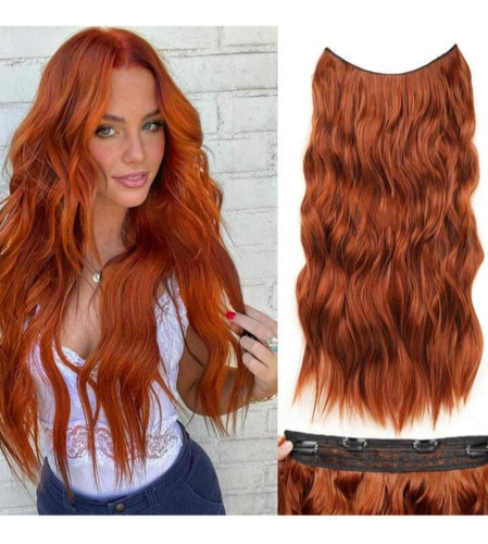 Extensiones De Cabello Seminatural Cobrizo Extralargas 60cm