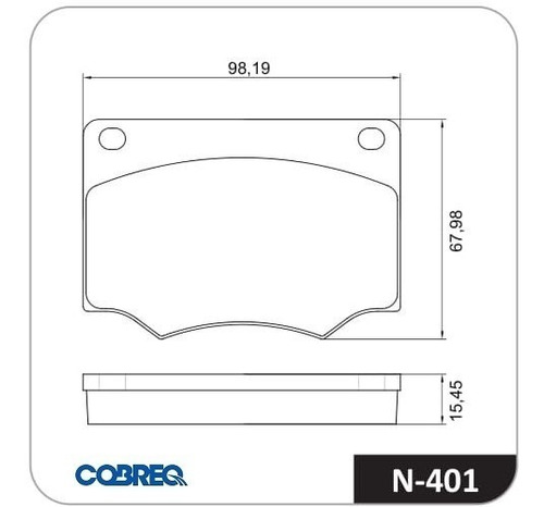 Imagen 6 de 7 de Pastillas De Freno Delantero Chevy- Torino- Falcon- Polara