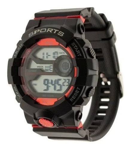 Imagen 3 de 7 de Reloj Hombre Aiwa Time Cronometro Deportivo Luz Sumergible