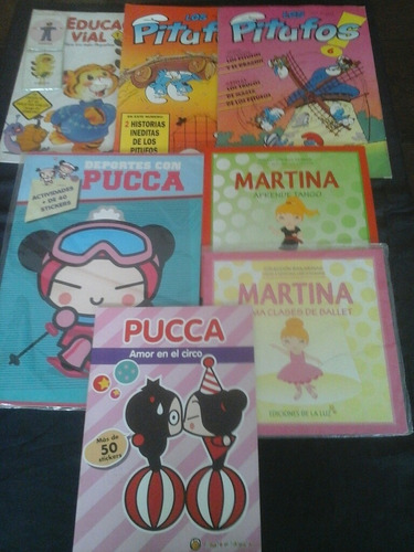 Lote De Revistas Pucca + Los Pitufos + Otros - 7 Ejs