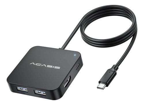 Cable Largo Usb C Hub, Adaptador Multipuerto Usb C A Hdmi, H