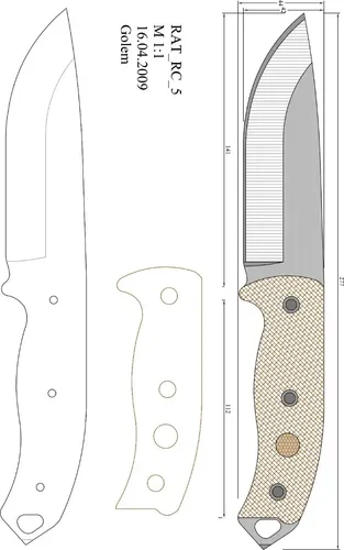 Modelo Faca Kit Em Pdf Com Moldes Para Cutelaria Facas Artesanais | MercadoLivre