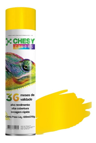 Tinta Chesy Uso Geral Amarelo 210g 400ml Chesiquimica