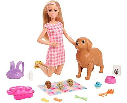 Muñeca Barbie Y Cachorros Recién Nacidos Playset Muñeca (ru