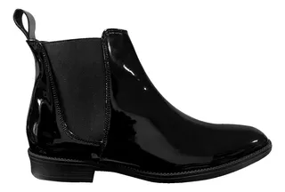 Botín Charol Negro Chelsea Zanthy Shoes M600 Caballero Botas