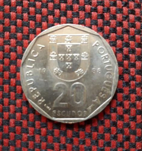 Portugal 20 Escudos 1988 Incm Km#634.1 Moneda Cuproniquel