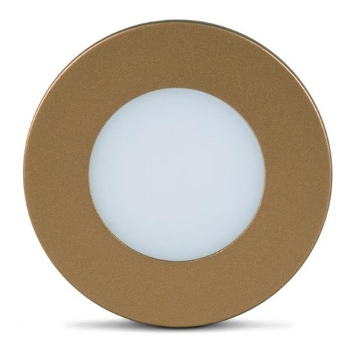 Luminaria Led Circular Ouro 1,5w 6000k (luz Branca)