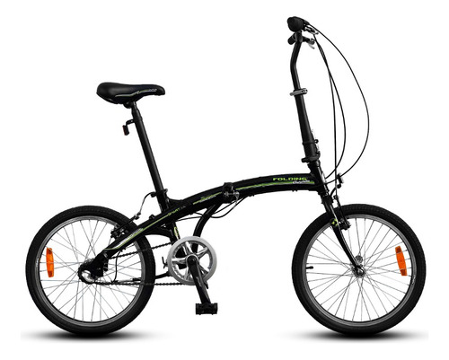 Bicicleta plegable Aurora Folding Aurorita Smart BK  2013 R20 3v freno v-brakes color negro/verde  